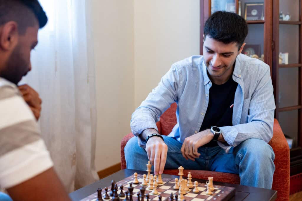Schachspiel im Alltag des Studentenheims